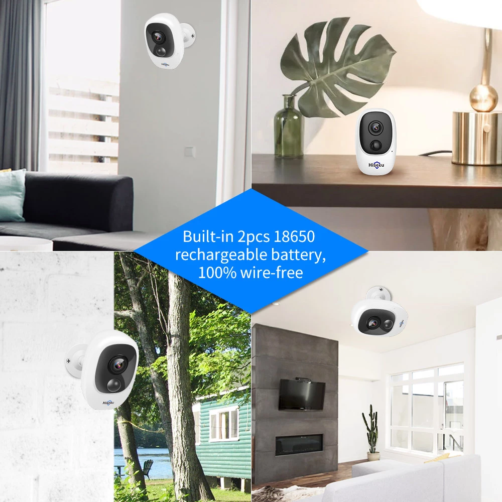 Hiseeu C10 1080P WIFI Battery Camera IP Outdoor Rechargeable Wireless IP Camera PIR Waterproof Motion Detect App View 8 Hiseeu C10 1080P WIFI Battery Camera IP Outdoor Rechargeable Wireless IP Camera PIR Waterproof Motion Detect App View - Image 6