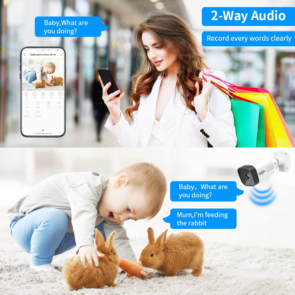 Hiseeu IP POE 3MP CCTV Security Surveillance Camera System Kit Set Outdoor AI Camera Two Way Audio NVR Video Recorder 4 Hiseeu IP POE 3MP CCTV Security Surveillance Camera System Kit Set Outdoor AI Camera Two Way Audio NVR Video Recorder - Image 2