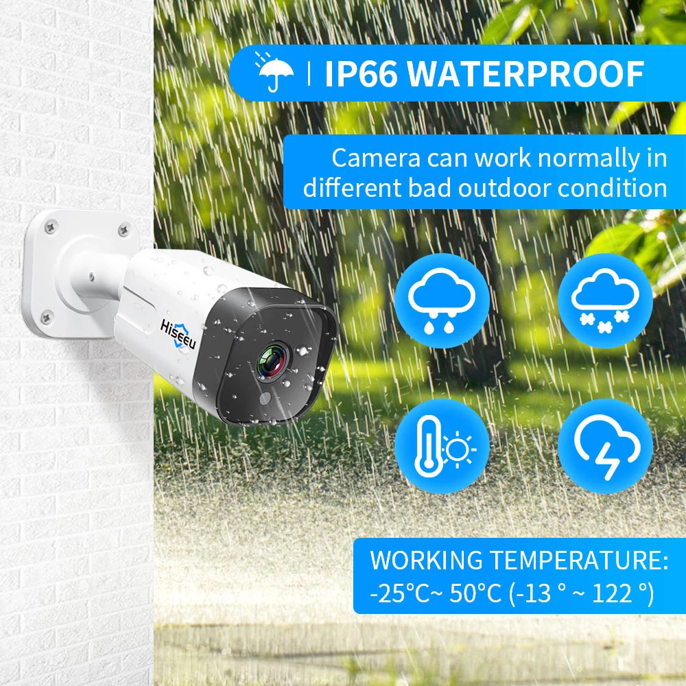 Hiseeu IP POE 3MP CCTV Security Surveillance Camera System Kit Set Outdoor AI Camera Two Way Audio NVR Video Recorder 5 Hiseeu IP POE 3MP CCTV Security Surveillance Camera System Kit Set Outdoor AI Camera Two Way Audio NVR Video Recorder - Image 3
