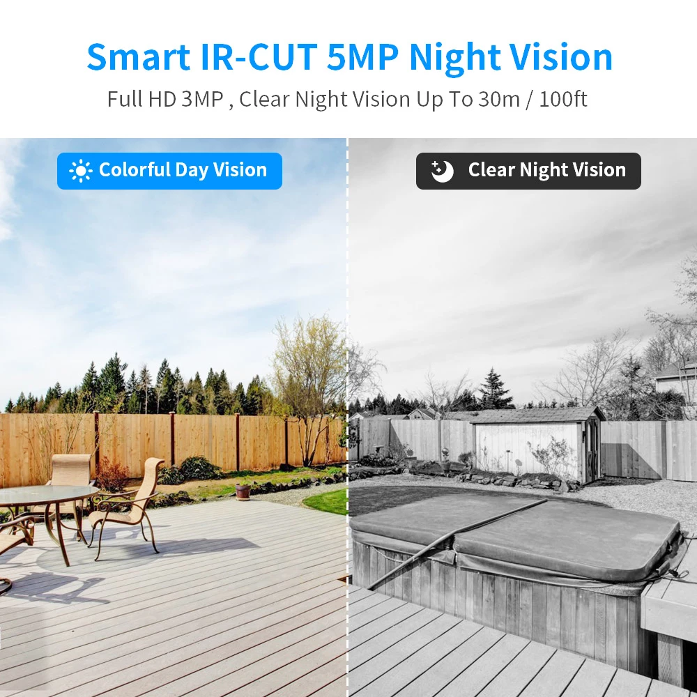 Hiseeu IP POE 3MP CCTV Security Surveillance Camera System Kit Set Outdoor AI Camera Two Way Audio NVR Video Recorder 8 Hiseeu IP POE 3MP CCTV Security Surveillance Camera System Kit Set Outdoor AI Camera Two Way Audio NVR Video Recorder - Image 6