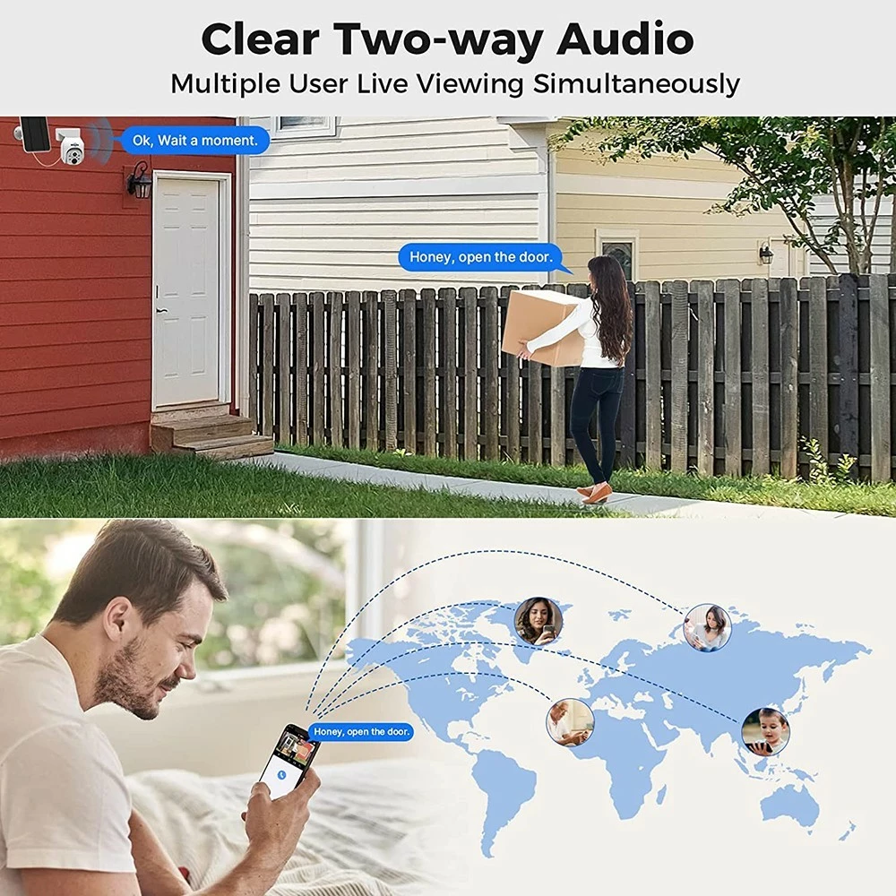 Hiseeu TDA73E WiFi Free 4G LTE Security Camera, 3MP Solar Powered Wireless Camera, 360 Degree Viewing, IP66 Waterproof, PIR Motion Sensor, Color Night Vision, 2-Way Talk, With SIM Card 8 Hiseeu TDA73E WiFi Free 4G LTE Security Camera, 3MP Solar Powered Wireless Camera, 360 Degree Viewing, IP66 Waterproof, PIR Motion Sensor, Color Night Vision, 2-Way Talk, With SIM Card - Image 6