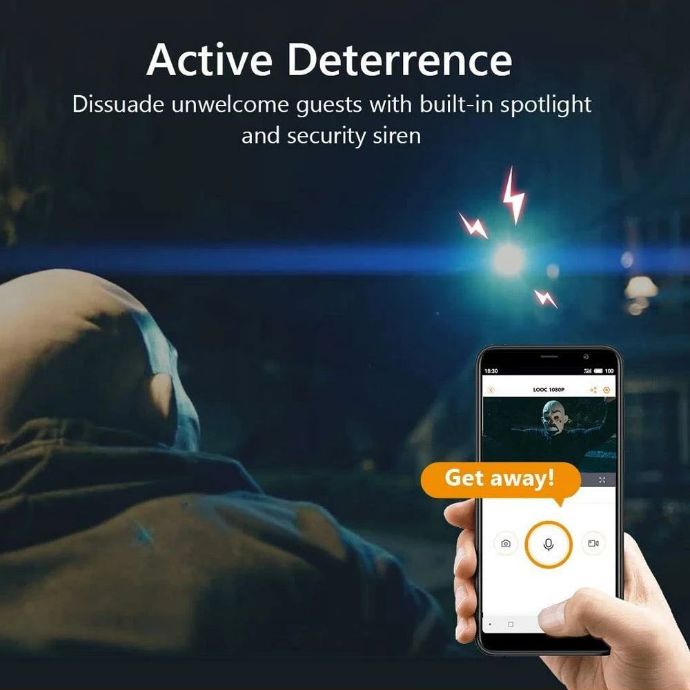 IMOU LOOC Weather Resistant Outdoor Security Camera 1080P, Night Vision, Active Deterrence, PIR Detection, Two-way Talk 4 IMOU LOOC Weather Resistant Outdoor Security Camera 1080P, Night Vision, Active Deterrence, PIR Detection, Two-way Talk - Image 2