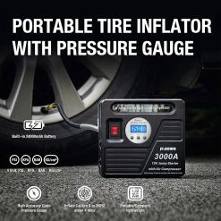 JF.EGWO 3000Amp Car Jump Starter With Air Compressor, 24000mAh 12V Auto Battery Booster, 150PSI Tire Inflator - JP Plug 11 JF.EGWO 3000Amp Car Jump Starter With Air Compressor, 24000mAh 12V Auto Battery Booster, 150PSI Tire Inflator - JP Plug -IMOU Sales JF EGWO 3000Amp Car Jump Starter with Air Compressor JP Plug 506541 3