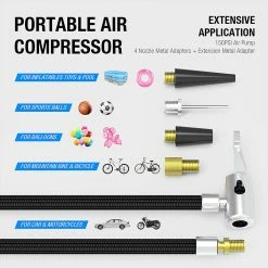 JF.EGWO 3000Amp Car Jump Starter With Air Compressor, 24000mAh 12V Auto Battery Booster, 150PSI Tire Inflator - UK Plug -IMOU Sales JF EGWO 3000Amp Car Jump Starter with Air Compressor UK Plug 506540 4