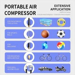 JF.EGWO 3400Amp Car Jump Starter With Air Compressor, 24000mAh 12V Auto Battery Booster, 150PSI Tire Inflator - US Plug -IMOU Sales JF EGWO 3400Amp Car Jump Starter with Air Compressor US Plug 506543 5