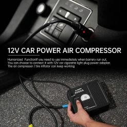 JF.EGWO 4000Amp Car Jump Starter With Air Compressor, 12V Safe Lithium Auto Battery Booster, 150 PSI Air Pump - US Plug -IMOU Sales JF EGWO 4000Amp Car Jump Starter with Air Compressor US Plug 506547 3