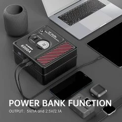 JF.EGWO 6000Amp Car Jump Starter With Air Compressor, 12V Safe Lithium Auto Battery Booster, 150 PSI Air Pump - US Plug -IMOU Sales JF EGWO 6000Amp Car Jump Starter with Air Compressor US Plug 506551 5