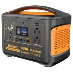 Kingboss 600W Portable Power Station, 568WH 153600mAh Outdoor Solar Generator With QC3.0/AC/USB DC/USB-C Output - Orange -IMOU Sales Kingboss 600W Portable Power Station Orange 515939 2