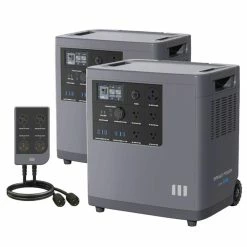 Mango Power 2*Mango Power E Portable Power Stations With MSocket, 7kWh LFP Battery, 14kWh Expanded Capacity, 16 Output Ports, Charging 80% In 1 Hour, App Control