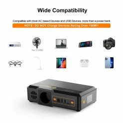 NOVOO MiniGo 100W Portable Power Station, 148Wh/40000mAh Laptop Mobile Charger Power Supply, PD 60W Fast Charging, LED Light -IMOU Sales NOVOO MiniGo 148Wh Power Station 517175 2