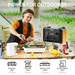 OUPES 2400W Portable Power Station, 2232Wh LiFePO4 Battery Solar Generator, 14 Outputs, 60W PD Fast Charging - US Plug -IMOU Sales OUPES 2400W Portable Power Station US Plug 516972 2