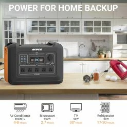 OUPES 2400W Portable Power Station, 2232Wh LiFePO4 Battery Solar Generator, 14 Outputs, 60W PD Fast Charging - US Plug -IMOU Sales OUPES 2400W Portable Power Station US Plug 516972 3