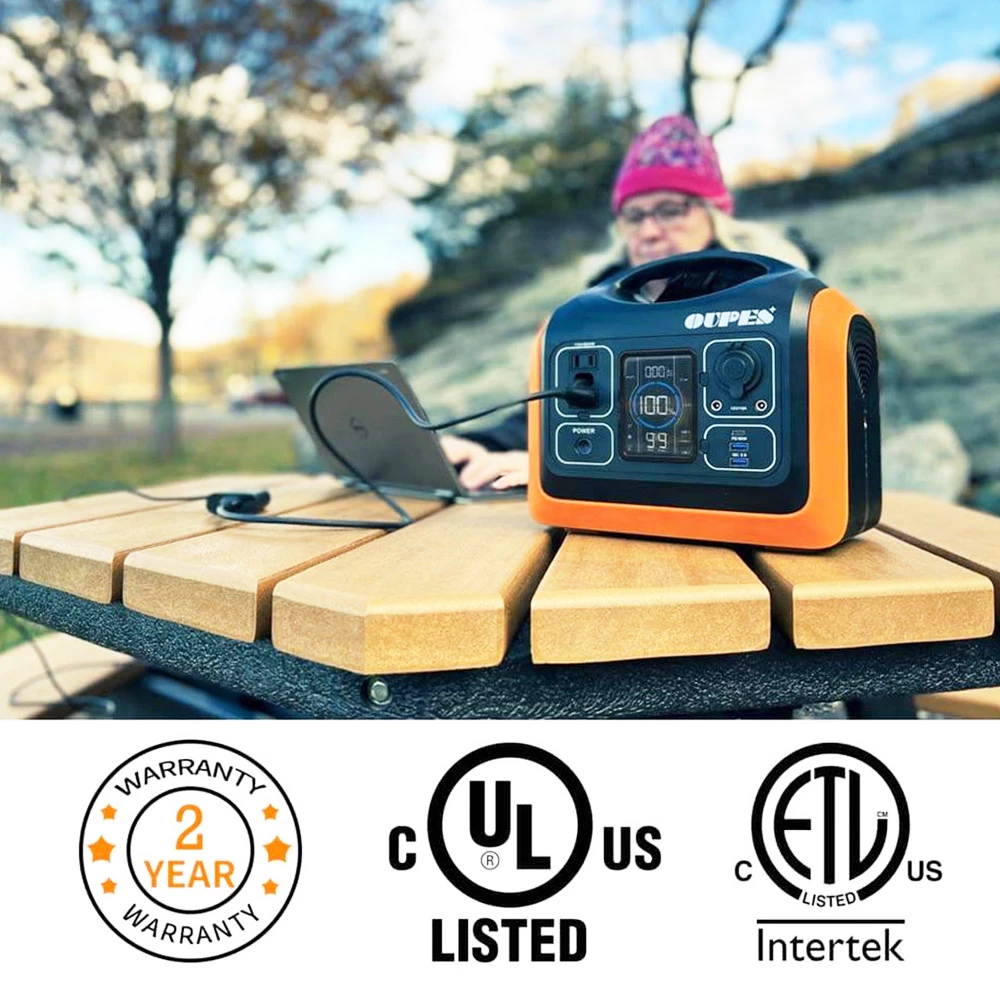 OUPES 600W 595Wh Portable Power Station + 100W Monocrystalline Solar Panel Solar Generator Kit For Camping Hiking 4 OUPES 600W 595Wh Portable Power Station + 100W Monocrystalline Solar Panel Solar Generator Kit For Camping Hiking - Image 2