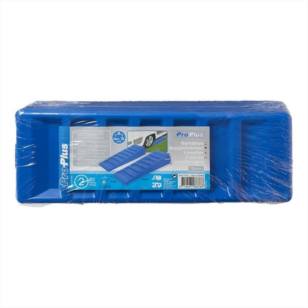 ProPlus 2-Piece Caravan Leveller Set 75mm Plastic Blue 6 ProPlus 2-Piece Caravan Leveller Set 75mm Plastic Blue - Image 4