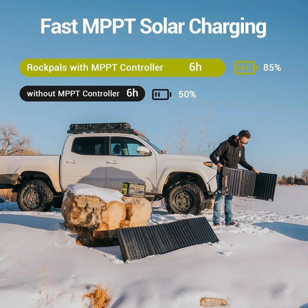 ROCKPALS Freeman 600W Portable Power Station, 614.4Wh Solar Generator, 156W Fast Charging, Pure Sine Wave, MPPT Solar Controller 8 ROCKPALS Freeman 600W Portable Power Station, 614.4Wh Solar Generator, 156W Fast Charging, Pure Sine Wave, MPPT Solar Controller - Image 6