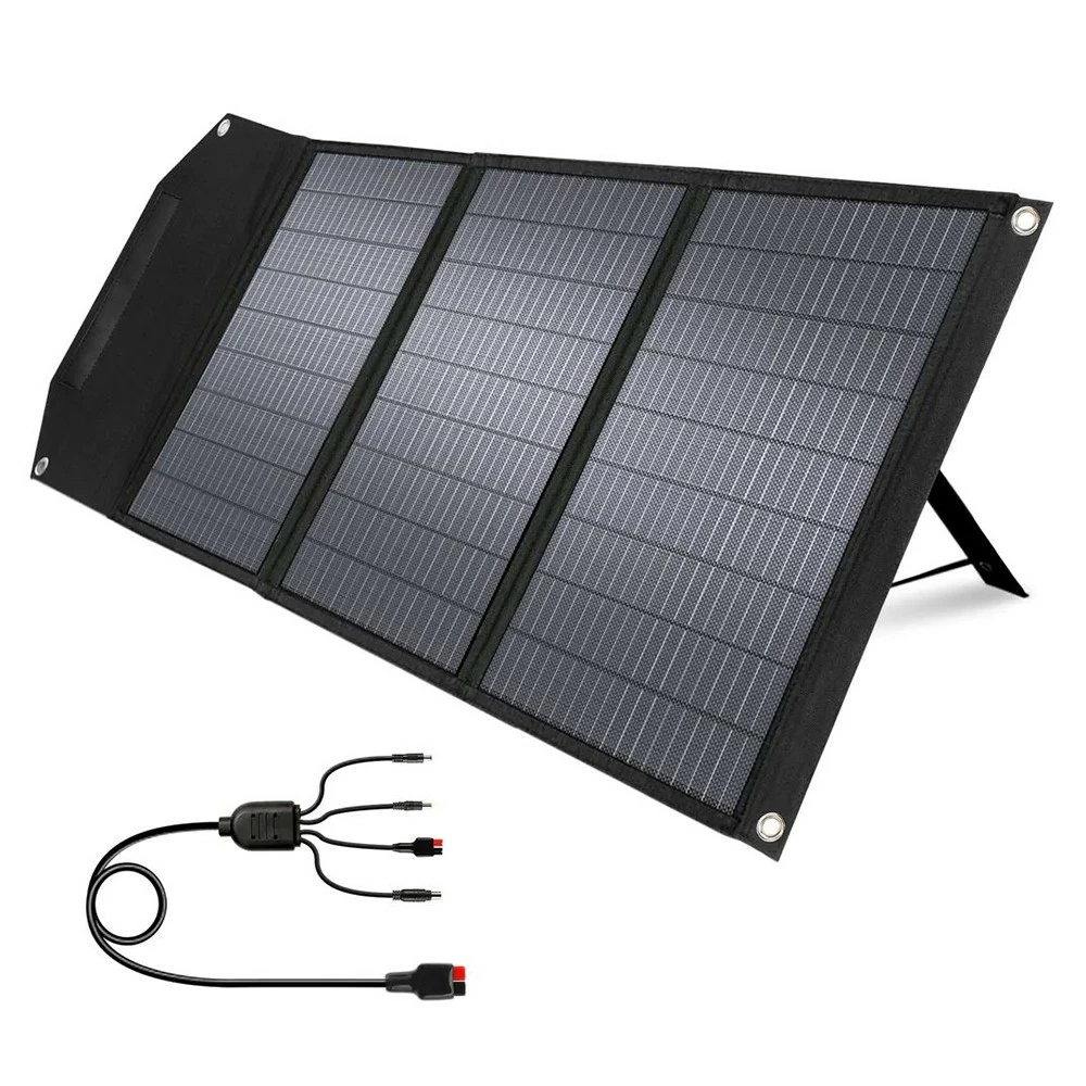 ROCKPALS RP081 60W Portable Foldable Solar Panel With Kickstand, 23% High Efficiency, IP65 Waterproof, Support Parallel 3 ROCKPALS RP081 60W Portable Foldable Solar Panel With Kickstand, 23% High Efficiency, IP65 Waterproof, Support Parallel