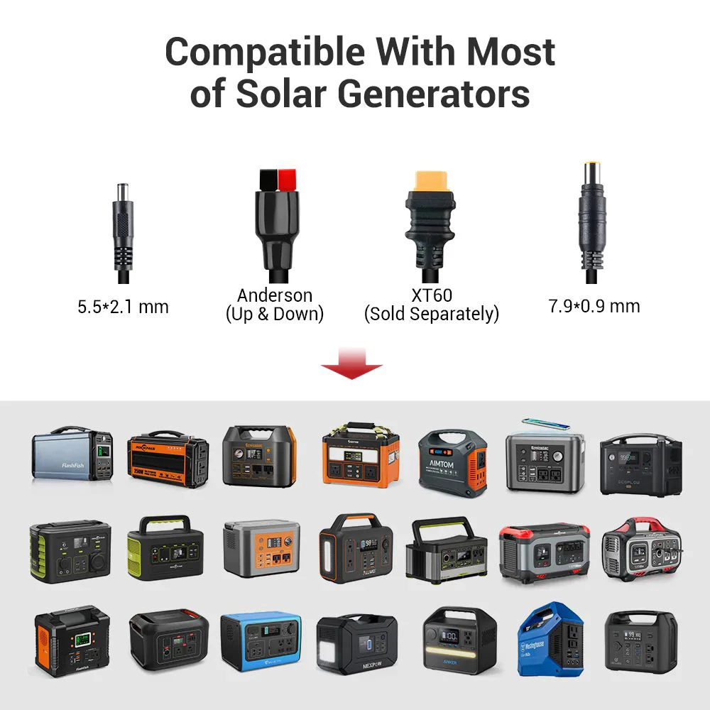 ROCKPALS RP083 120W Portable Foldable Solar Panel, 23.5% High Efficiency, IP65 Waterproof, Support Parallel 4 ROCKPALS RP083 120W Portable Foldable Solar Panel, 23.5% High Efficiency, IP65 Waterproof, Support Parallel - Image 2