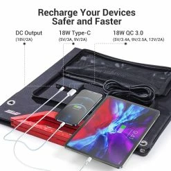 ROCKPALS RP083 120W Portable Foldable Solar Panel, 23.5% High Efficiency, IP65 Waterproof, Support Parallel 12 ROCKPALS RP083 120W Portable Foldable Solar Panel, 23.5% High Efficiency, IP65 Waterproof, Support Parallel -IMOU Sales ROCKPALS RP083 120W Portable Solar Panel 518384 4