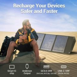 ROCKPALS RP100 100W Portable Foldable Solar Panel With Kickstand, 23.5% Conversion Efficiency, IP65 Waterproof, Support Parallel 12 ROCKPALS RP100 100W Portable Foldable Solar Panel With Kickstand, 23.5% Conversion Efficiency, IP65 Waterproof, Support Parallel -IMOU Sales ROCKPALS RP100 100W Portable Solar Panel 518387 4