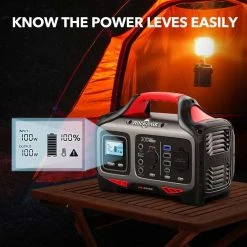 ROCKPALS Rockpower 300W Portable Power Station, 280Wh Solar Generator, 110V Pure Sine Wave, Built-in MPPT Solar Controller -IMOU Sales ROCKPALS Rockpower 300W Power Station US Plug 514035 5