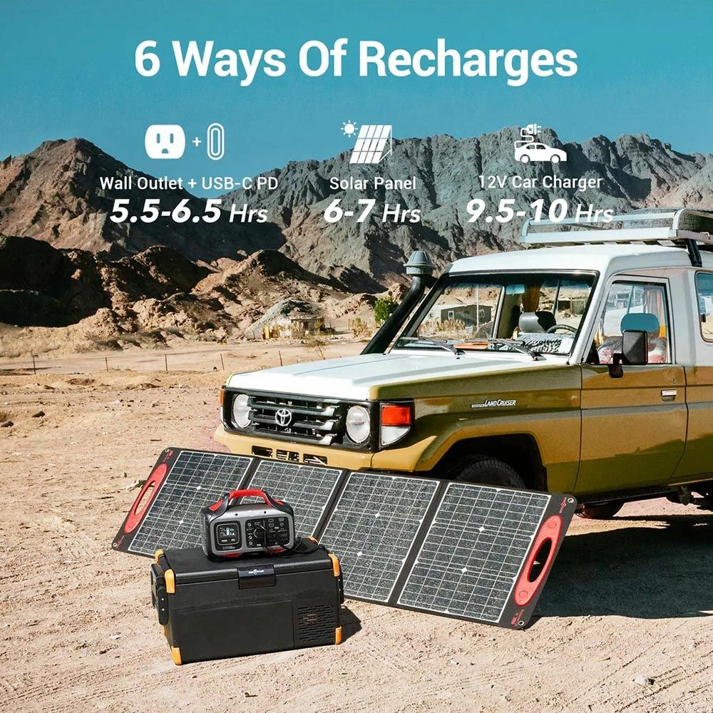 ROCKPALS Rockpower 500W Portable Power Station, 505Wh Solar Generator, 110V Pure Sine AC Outlets, MPPT Solar Controller 6 ROCKPALS Rockpower 500W Portable Power Station, 505Wh Solar Generator, 110V Pure Sine AC Outlets, MPPT Solar Controller - Image 4