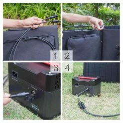 ROCKPALS SP003 100W Foldable Solar Panel For Solar Generator And USB Devices, 21.5%-23.5% Conversion Efficiency, Support Parallel, QC 3.0 Fast Charging, Compatible With Jackery/EF/Bluetti/Anker/Goal Zero Power Station, Portable Solar Panel Charger -IMOU Sales ROCKPALS SP003 100W Foldable Solar Panel 514040 2