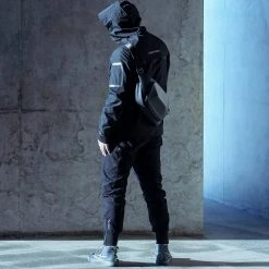 Tracker TAJEZZO POLY Polyhedron Crossbody Bag Outdoor Hiking Riding - Black -IMOU Sales Tracker TAJEZZO POLY Polyhedron Crossbody Bag Black 900856