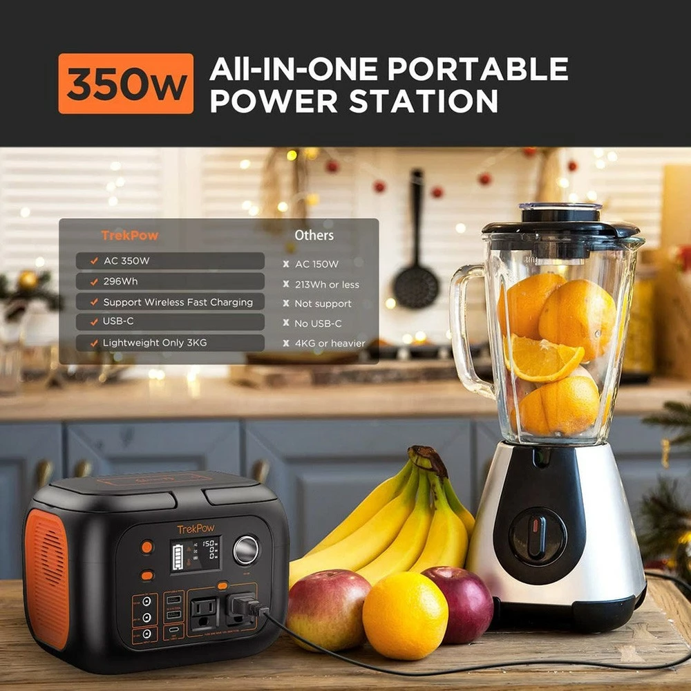 TrekPow 296WH 80000mAh Portable Power Station Solar Generator For Outdoor Camping Travel Hunting RV CPAP Home Emergency 4 TrekPow 296WH 80000mAh Portable Power Station Solar Generator For Outdoor Camping Travel Hunting RV CPAP Home Emergency - Image 2