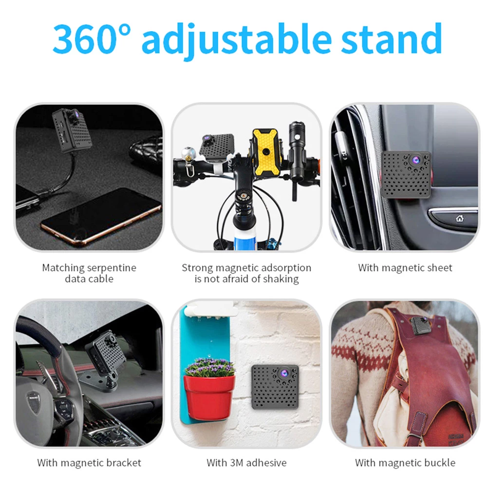 W18 1080P HD WiFi Mini Surveillance Camera, 1000mAh Infrared Night Vision Camera, 150 Degree Wide Angle Motion Detection 6 W18 1080P HD WiFi Mini Surveillance Camera, 1000mAh Infrared Night Vision Camera, 150 Degree Wide Angle Motion Detection - Image 5