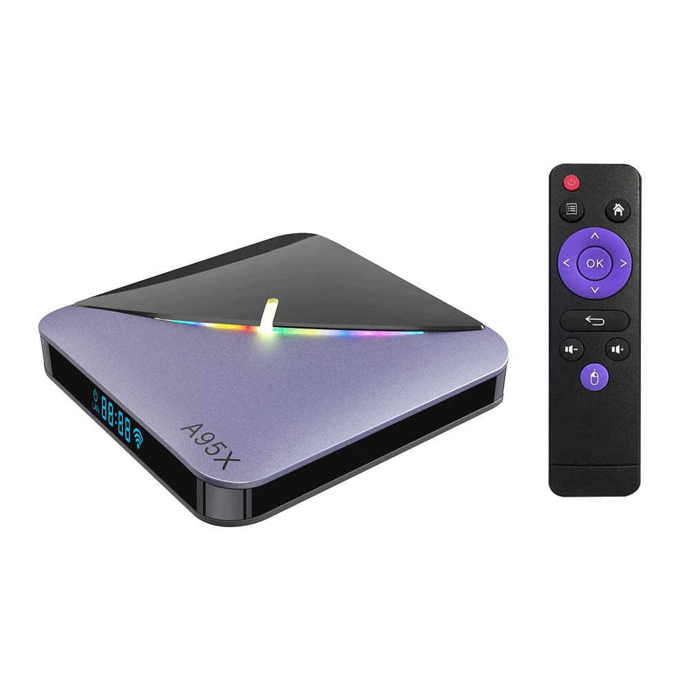 A95X F3 Air II 4GB/64GB 4K AV1 TV BOX RGB Light Android 11 Amlogic S905W2 ARM Cortex A53 2.4G+5G WIFI 3 A95X F3 Air II 4GB/64GB 4K AV1 TV BOX RGB Light Android 11 Amlogic S905W2 ARM Cortex A53 2.4G+5G WIFI
