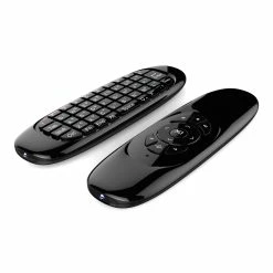 C120 6-Axis Gyro Mini Wireless Air Mouse 2.4G WiFi QWERTY Keyboard For Android/Windows/Mac OS/Linux Systems - Black