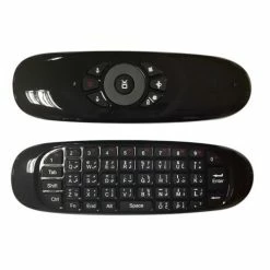 C120 Arabic Version 6-Axis Gyro 2.4G Wireless Air Mouse QWERTY Keyboard For Android/Windows/Mac OS/Linux Systems - Black