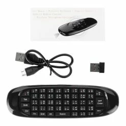 C120 Thai Version 6-Axis Gyro 2.4G Wireless Air Mouse QWERTY Keyboard For Android/Windows/Mac OS/Linux Systems - Black -IMOU Sales c120 6 axis gyro 2 4g wireless air mouse thai version 1571975567814
