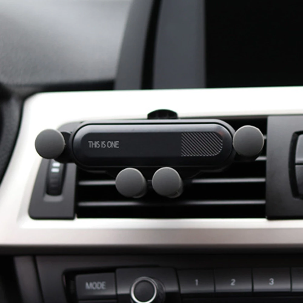 360-Degree Rotation Gravity Air Vent Mount Car Phone Holder For 4.7-6.5 Inch Smartphones - Grey 5 360-Degree Rotation Gravity Air Vent Mount Car Phone Holder For 4.7-6.5 Inch Smartphones - Grey - Image 3