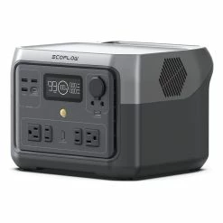 EF EcoFlow RIVER 2 MAX Portable Power Station, 500W Output, 512Wh LiFePO4 Battery Solar Generator, 1 Hour Fast Charging, 11 Output Ports, App Control, Up To 1000W Output Solar Generator For Outdoor Camping/RVs/Home Emergency Use