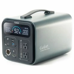 Gofort UA1100 1100Wh Portable Power Station 2x Pure Sine Wave AC110V Outlets 1200W Inverter Solar Generator For RV Van