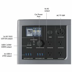 Mango Power E Home Backup And Portable Power Station, 3.5kWh LiFePo4 Battery, Max 3000W Output Power, Expand Up To 3.5-14kWh Large Capacity, 16 Output Ports, Charging 80% In 1 Hour, App Control, For Home Backup, Emergency, RV, Off-Grid - US Plug -IMOU Sales mango power e 3 5kwh portable power station 2b9d8c 1669282092020