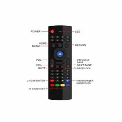 MX3 6-Axis Gyro 2.4G Wireless Air Mouse QWERTY Keyboard Motion-Sensing Remote Control For Android/Windows/Mac OS/Linux Systems - Black -IMOU Sales mx3 6 axis gyro 2 4g wireless air mouse 1571972502386