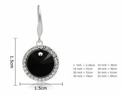 Neoglory Black Crystal Decoration Earrings - Black -IMOU Sales neoglory black crystal decoration earrings 1571987459435