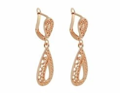 Rigant 18K RGP Retro Style Water Drop Earrings - Golden -IMOU Sales rigant 18k rgp retro style water drop earrings golden 1571986267229