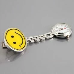 Cute Yellow Smiley Face Style Nurse Quartz Watch With Clip -Yellow -IMOU Sales smiley face style nurse quartz watch yellow 20191217085048399