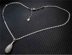 18K Plated Alloy Teardrop Pendant Necklace Earring Set - White Gold -IMOU Sales teardrop pendant necklace earring set 1571979405550